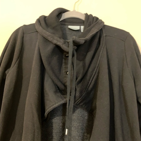 Athleta Black Wrapper’s Delight Casual Button Oversize Jacket Size XS - Picture 7 of 7